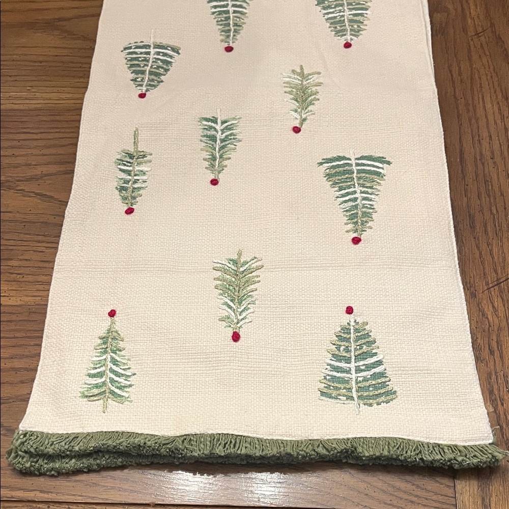 Cynthia Rowley Festive Tree Pattern Table Runner, 68 x 16 inches - Picture 3 of 11